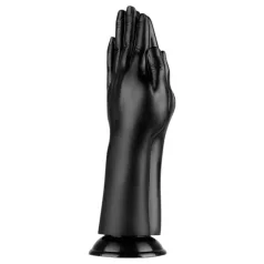 BUTTR Dobbelt Glede - sugekopp fisting dildo (svart)