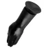 BUTTR Dobbelt Glede - sugekopp fisting dildo (svart)