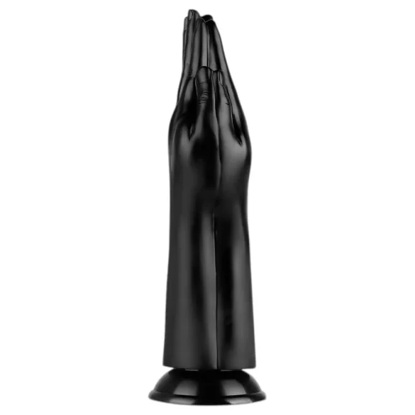 BUTTR Dobbelt Glede - sugekopp fisting dildo (svart)