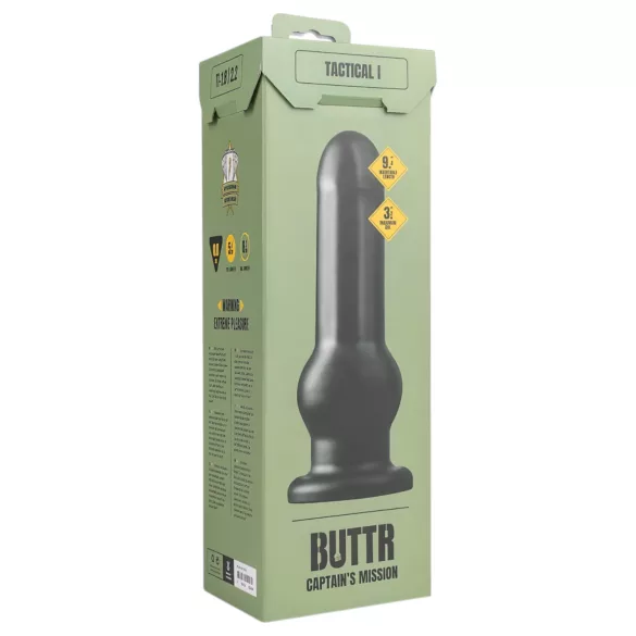BUTTR Tactical I - sugekopp dildo (svart)