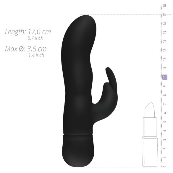 Easytoys Mad Rabbit - G-punkt vibrator med klitorisstimulator (svart)