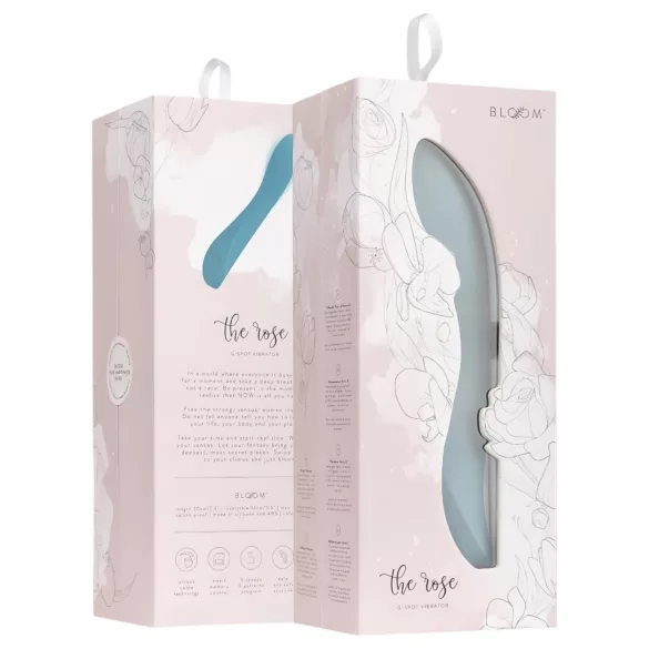 Bloom Rose - oppladbar G-punktvibrator i silikon (turkis)