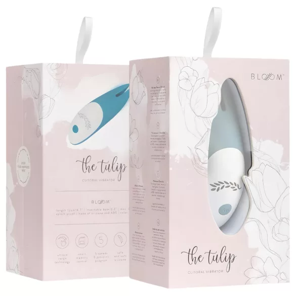 Bloom Tulip - oppladbar klitorisvibrator i silikon (turkis)