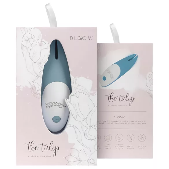 Bloom Tulip - oppladbar klitorisvibrator i silikon (turkis)