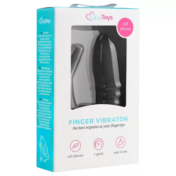Easytoys Finger - 2-i-1 vibrerende finger (svart)