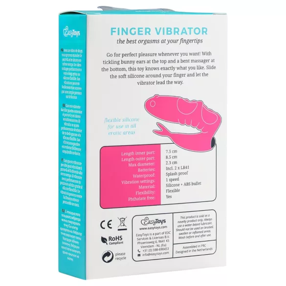 Easytoys Finger - 2-i-1 vibrerende finger (svart)