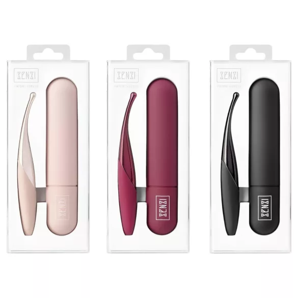 Senzi – oppladbar, vanntett klitorisdildo (svart)