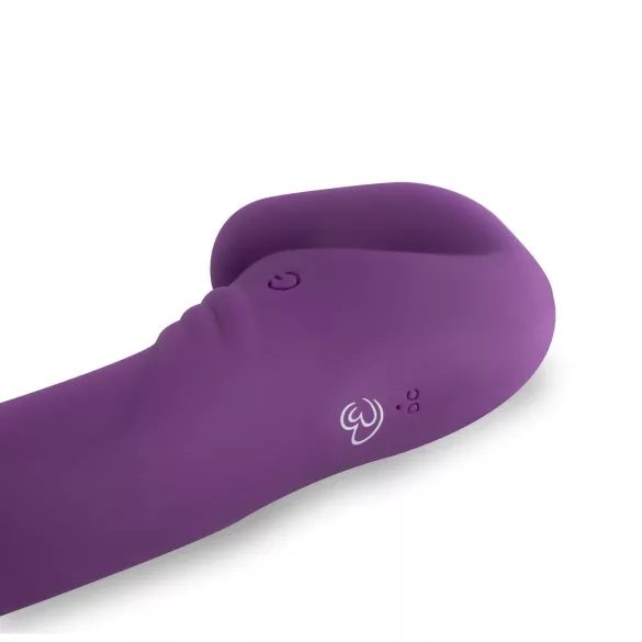 Easytoys - oppladbar, stroppeløs strap-on vibrator (lilla)