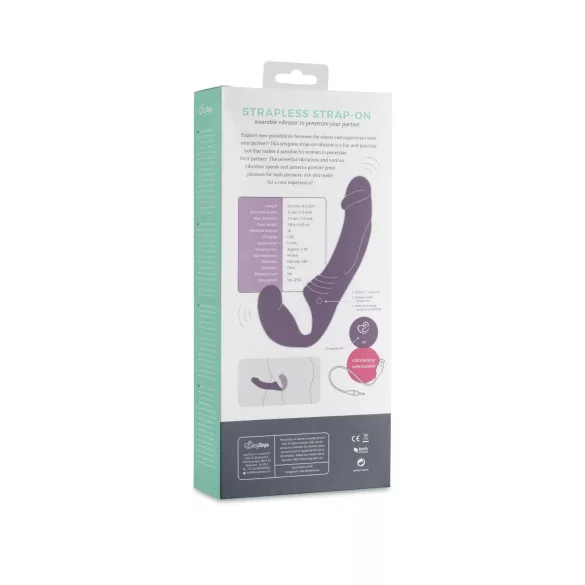 Easytoys - oppladbar, stroppeløs strap-on vibrator (lilla)