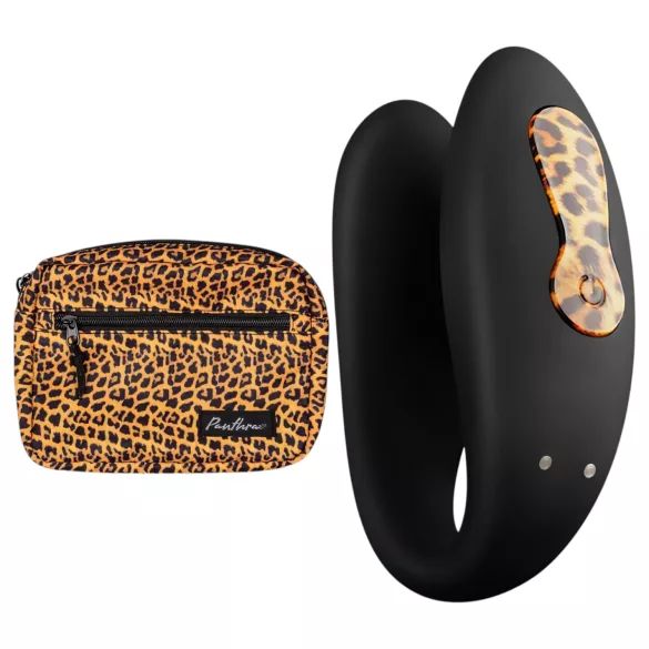 Panthra Zuna - oppladbar, vanntett parvibrator (leopard‑svart)