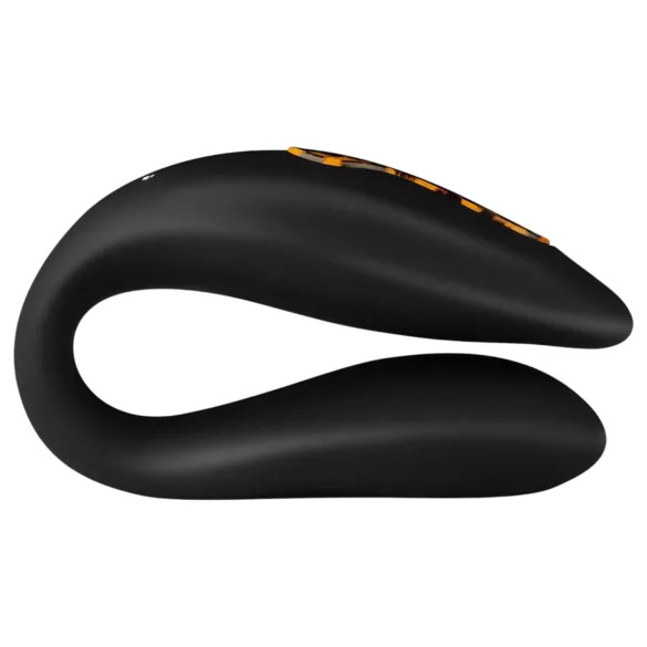 Panthra Zuna - oppladbar, vanntett parvibrator (leopard‑svart)