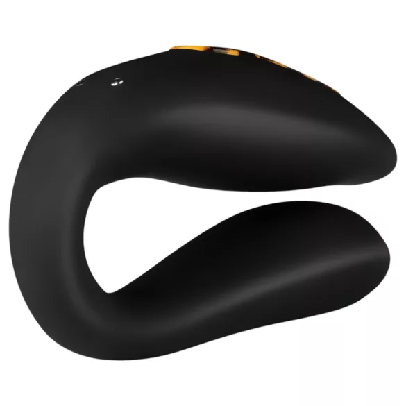 Panthra Zuna - oppladbar, vanntett parvibrator (leopard‑svart)