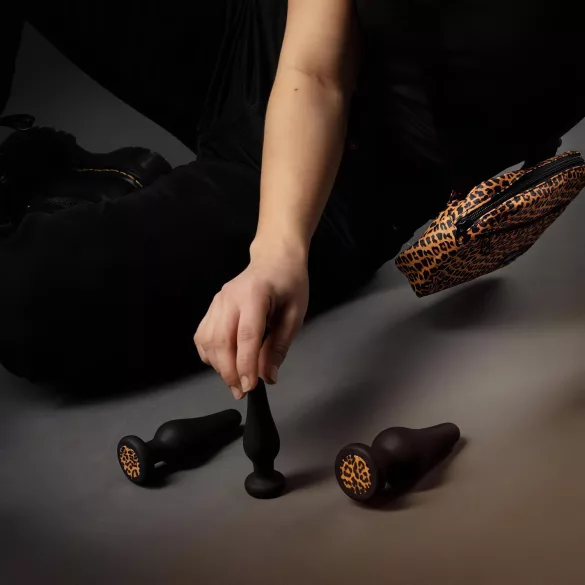 Panthra Kesia - Silikon anal plug sett (3 deler) - svart