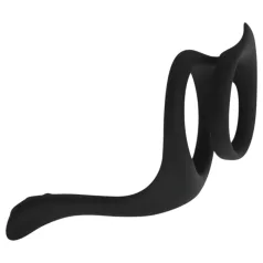   Easytoys Nytelsesring - elastisk penis- og testikkelring (svart)