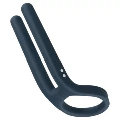 Boners - oppladbar penisring og testikkelvibrator (blå)