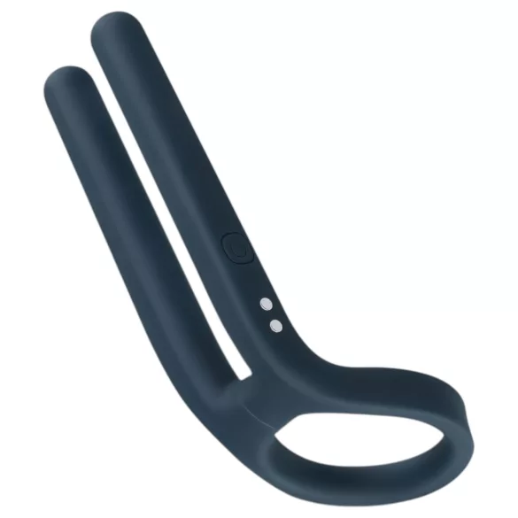 Boners - oppladbar penisring og testikkelvibrator (blå)