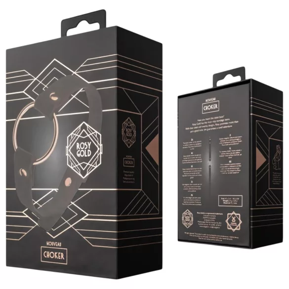 Rosy Gold - halsbånd (sort-rose gull)