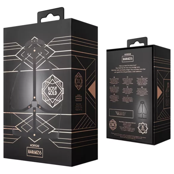 Rosy Gold kroppsharnas (svart og rosegull)
