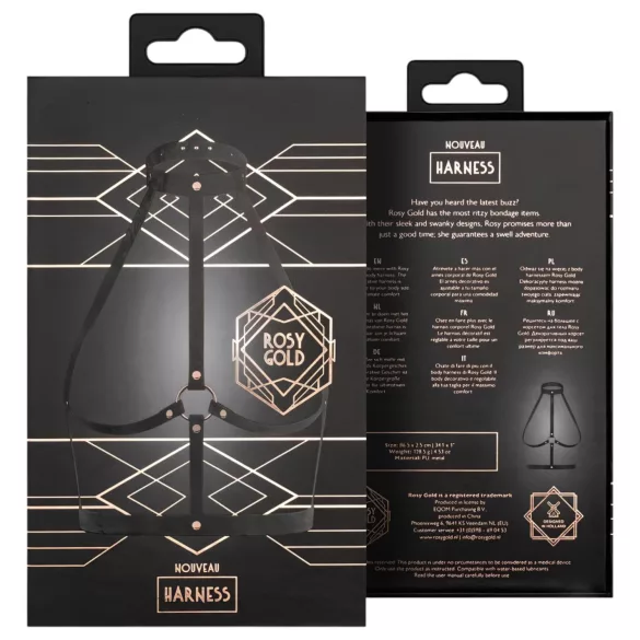 Rosy Gold kroppsharnas (svart og rosegull)