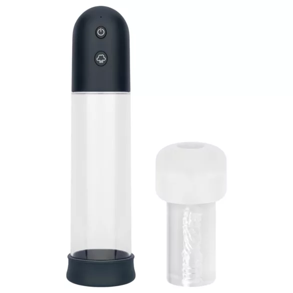 Boners - automatisk penispumpe-masturbator (gjennomsiktig/svart)