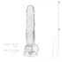 EasyToys - testikkeldildo - 17cm (gjennomsiktig)