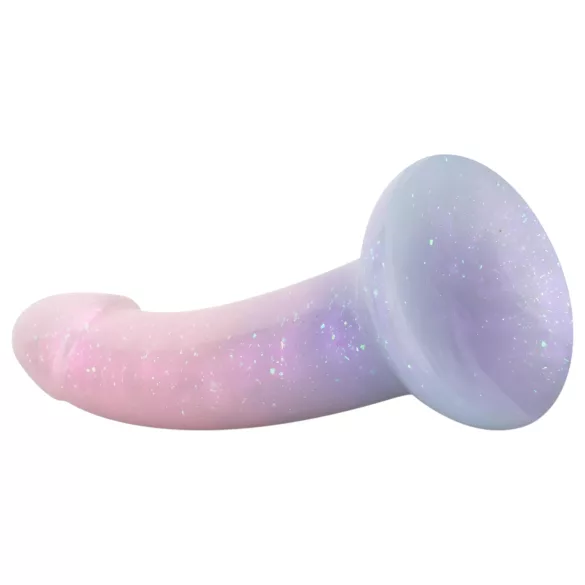 EasyToys Mermaid - glitrende dildo - 19 cm (rosa)