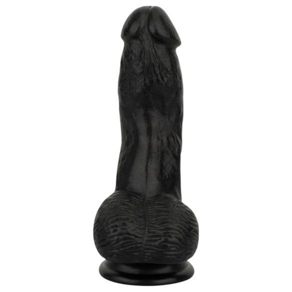 Easytoys - Naturtro Dildo med Testikler - 12 cm (Svart)