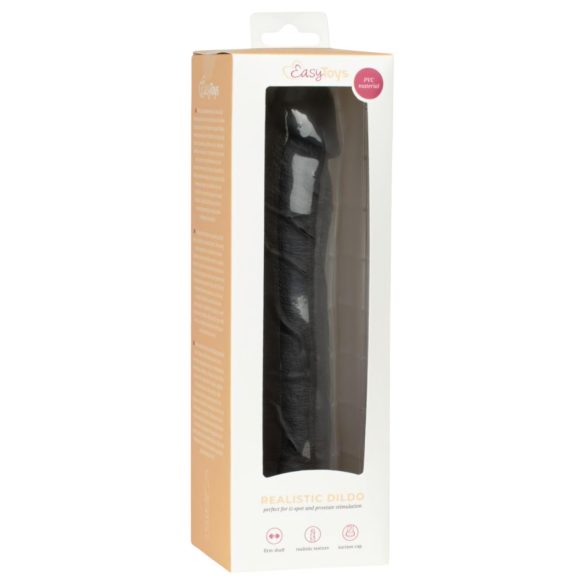 Easytoys - naturtro dildo - 22,5 cm (svart)