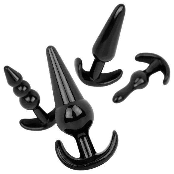 EasyToys - Anal Plug Set - 4 Deler (Svart)
