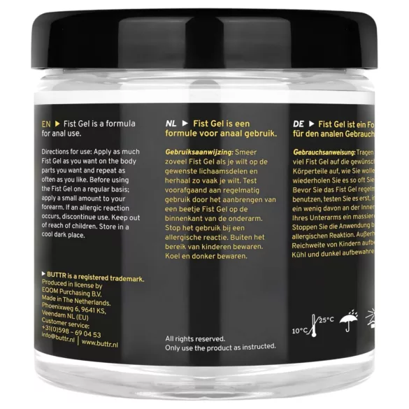 BUTTR - sklisikker fisting gelé (500 ml)