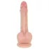Real Fantasy Declan - realistisk dildo med forhud (hudfarget) - 18 cm