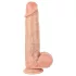 Real Fantasy Troy - naturtro dildo med bevegelig hud (hudfarget) - 25 cm