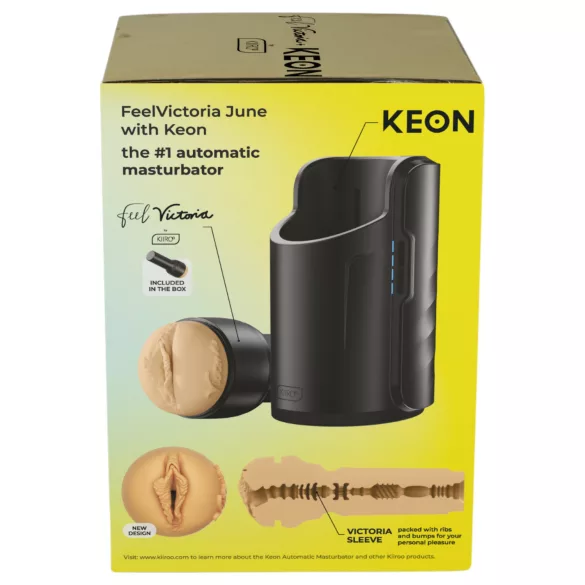 Kiiroo Keon Wifi + Victoria June - realistisk masturbator (hudfarget)