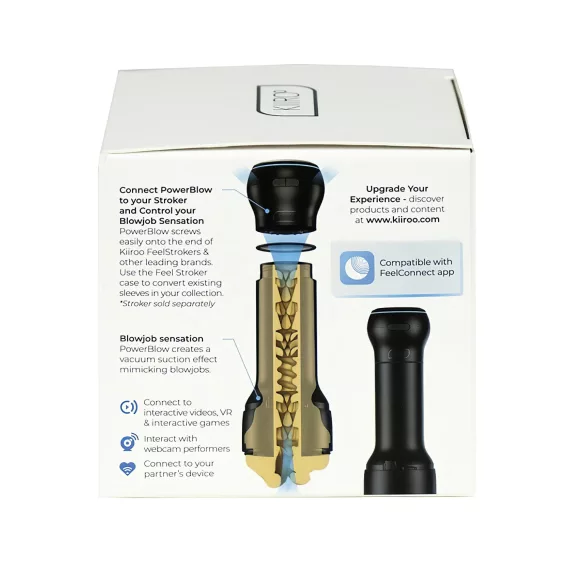 Kiiroo PowerBlow - masturbator med sugefunksjon og smart tilbehør (svart)
