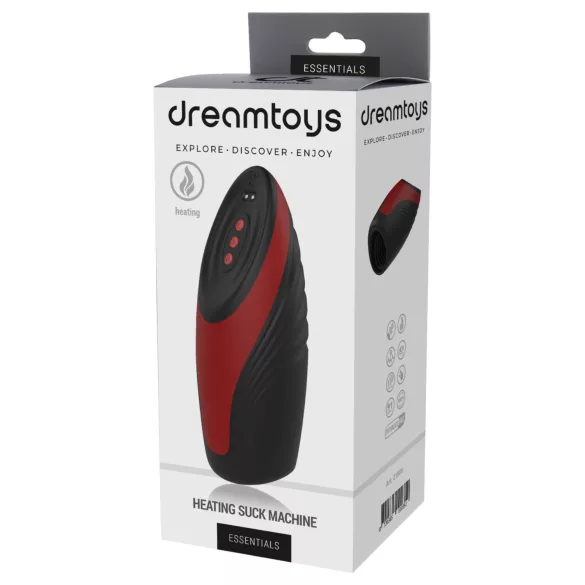 Dreamtoys Essentials - sugende, vibrerende masturbator (svart)