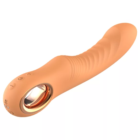Glam - fleksibel, rillet vibrator (ferskenfarget)