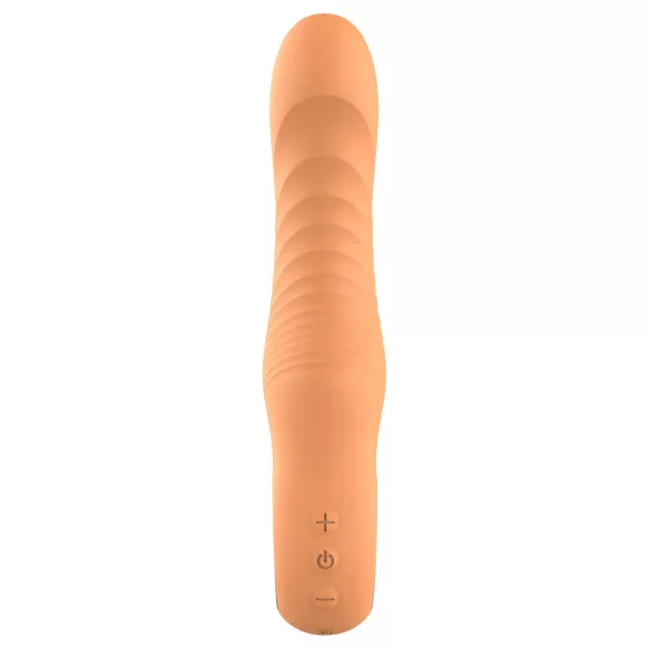 Glam - fleksibel, rillet vibrator (ferskenfarget)