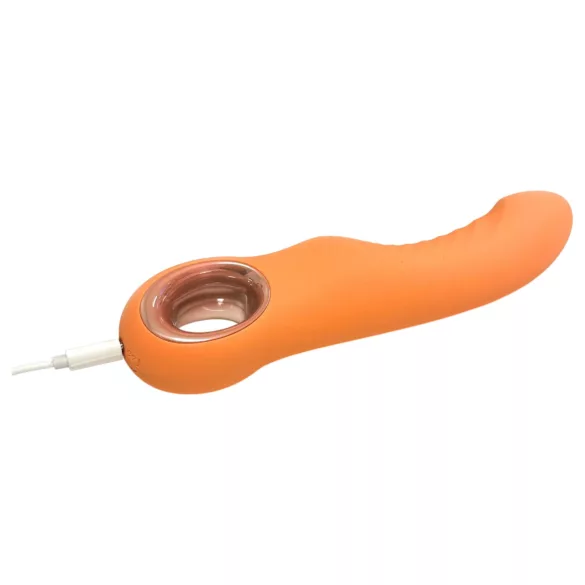 Glam - fleksibel, rillet vibrator (ferskenfarget)
