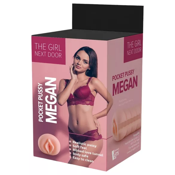 Nabojenta Megan - realistisk kunstig vagina (hudfarget)