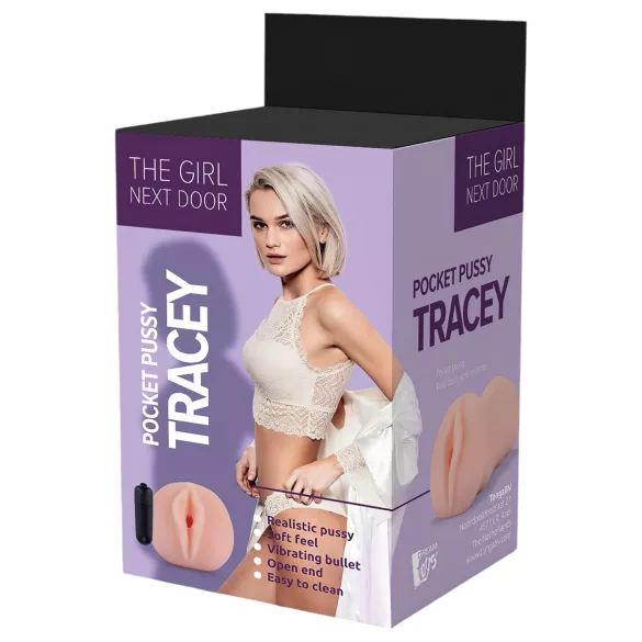 Nabojenta Tracey - vibrerende kunstig vagina (naturlig)