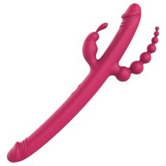   Dreamtoys Anywhere Pleasure Vibe - oppladbar, 4-armet vibrator (rosa)