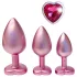Dreamtoys Gleaming Love - hjerteformet analpluggssett (rosa)