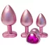 Dreamtoys Gleaming Love - hjerteformet analpluggssett (rosa)