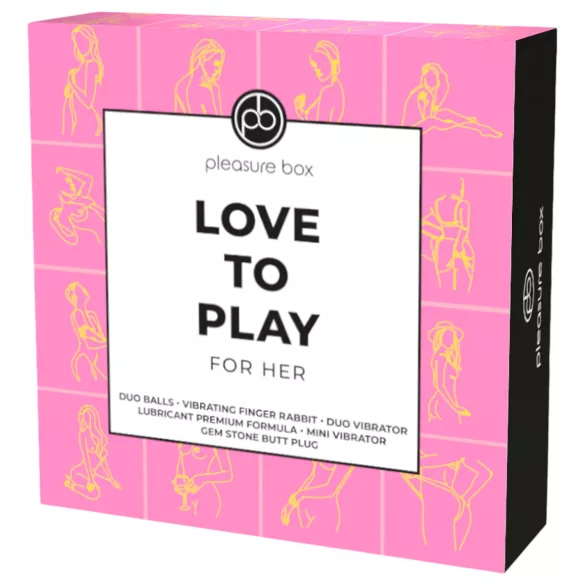 Lekesett med vibratorer - 6 deler (rosa-lilla)