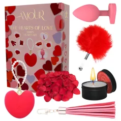 Dreamtoys Amour - hjertevibrator gavesett (rød)