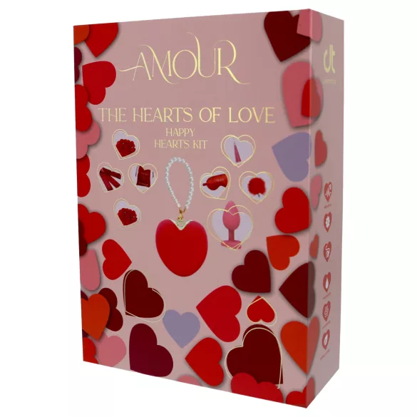 Dreamtoys Amour - hjertevibrator gavesett (rød)