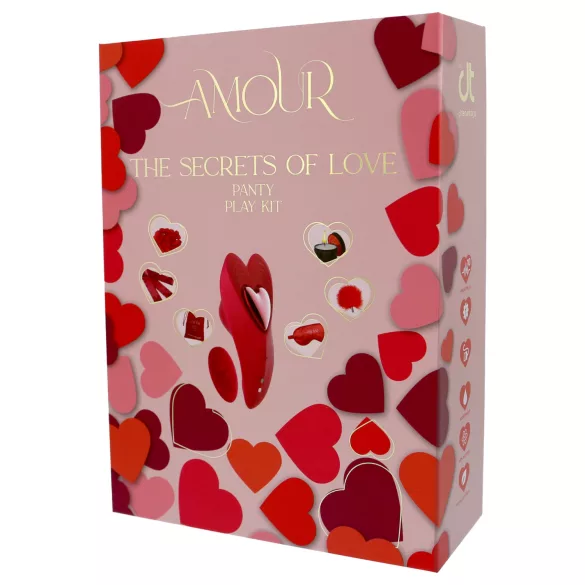 Dreamtoys Amour - bærbart trusevibratorsett (rød)