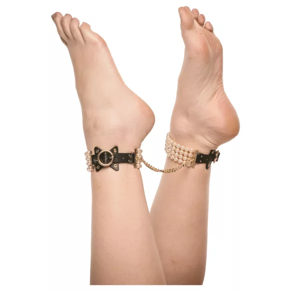 Allure - perlebelagt ankelmansjett (svart)