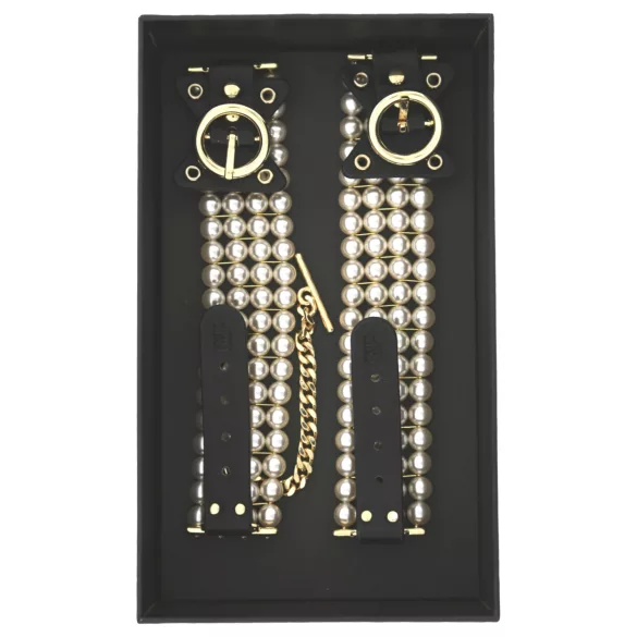 Allure - perlebelagt ankelmansjett (svart)