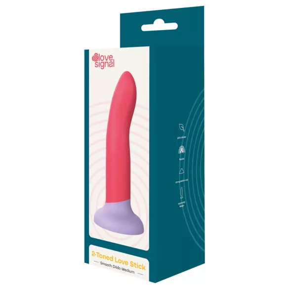 Dreamtoys Love Signal - tofarget silikon­dildo medium (rød)